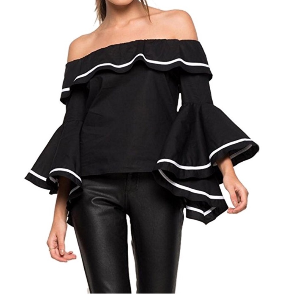 Beautiful women summer off shoulder top